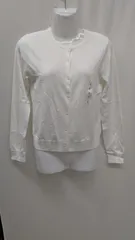 【新品タグ付】ユニクロ UVカットクルーネックカーディガン（長袖）オフホワイト S