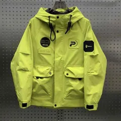 種類15：L/C：蛍光グリーン 秋冬 コーデ メンズ  服 シンプル ファッション オシャレ 大人 かっこいい 大きいサイズ ストリート 紳士服 業 フード付き ジャケット アウター ファッション