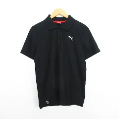 プーマ PUMA ポロシャツ 半袖 ロゴ M ブラック スポーツウェア ※EKM