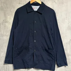 希少 90s チャップス CHAPS ラルフローレン カバーオール 紺 M ワークジャケット 綿100% 背裏チェック柄 アメカジ シティボーイ 古着ミックススタイルのサムネイル