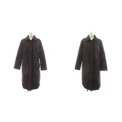 アクアスキュータム AQUASCUTUM ダウンコート ロング丈 チェック柄 リバーシブル アウター 6F 紫 パープル 1253366 /AN59