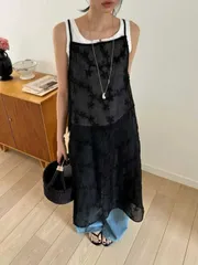 新作 ONE PIECE ビスチェ 春新商品 レースワンピース レイヤード