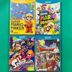 【４点セット】WiiU スーパーマリオメーカー スーパーマリオ 3Dワールド スプラトゥーン ドラゴンクエストX 目覚めし五つの種族 オンライン