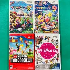 【４点セット】Wii マリオパーティ8 マリオパーティ9 New スーパーマリオブラザーズWii Wii party