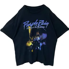 XL パープルレイン プリンス アーティスト ミュージシャン ビッグプリント オーバーサイズ  ブラック 黒 Tシャツ レディース ユニセックス メンズ 古着 半袖 CHM