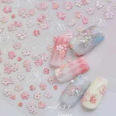 匿名配送⭐︎ネイルシール　立体　3D 桜　満開　サクラ　花見　MS780