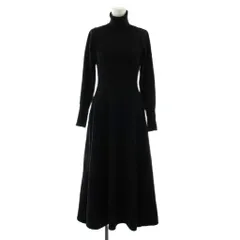 ジェンヌ JENNE タートルニットフレアワンピース ロング マキシ 長袖 タートルネック M 黒 ブラック gfa24aw-op14 /KU
