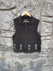 WOOLRICH(ウールリッチ) ヴィンテージ ラムウール 刺繍 ニット ベスト