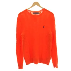 ポロ ラルフローレン POLO RALPH LAUREN カシミヤ混 ニット セーター ケーブルニット 長袖 XS オレンジ /☆G