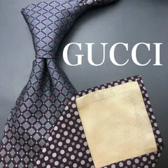 【極美品】GUCCI ネクタイ 総柄 GG柄 ボルドー グレー ブランドロゴ