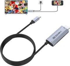 【Guermok】USB-C to HDMI ケーブル（67インチ）– HDR & ALLM 対応、8K@60Hz / 4K@144Hz、PD100W【「21.2.0」対応】／キャプチャーカード／テレビ／携帯型ゲーム機向け USB-C 映像出力（シルバー）