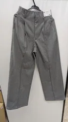 【新品タグ付】GU ブラッシュドジャージーワイドパンツ グレー S