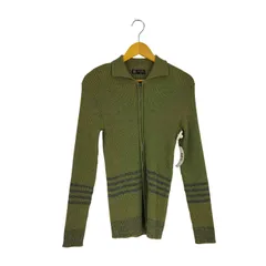 ミッシェルクラン MICHEL KLEIN HOMME ウール100% ボーダー  ジップニット メンズ  46Fのサムネイル