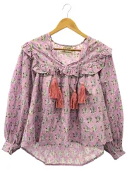 SZ BLOCKPRINTS 花柄ブラウス ピンク