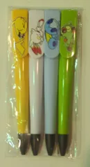 任天堂 ペン(4本セット) ポケットモンスター サルノリ&ヒバニー&メッソン&ピカチュウ(ねむり姿)