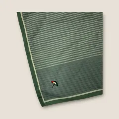 ヴィンテージ グリーン ストライプ ハンカチーフ