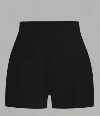 ブラック ハイウエスト ハーフパンツ