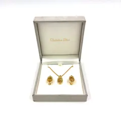 Christian Dior CDロゴ イヤリング GP ゴールド ネックレス