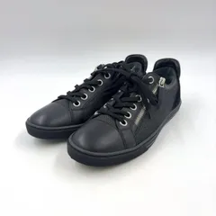 LOUIS VUITTON ダミエアヴァンチュール レザー×スエード×ナイロン ブラック スニーカー シルバー