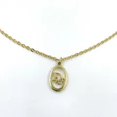 Christian Dior ロゴ サークル GP ゴールド ネックレス