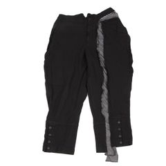 コムデギャルソン コムコム 製品染め加工カーブパンツ/ブラック XS