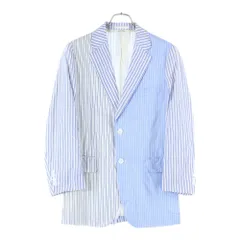 COMME des GARCONS HOMME DEUX (コムデギャルソン オムドゥ) 20SS AD2019マルチストライプ 2B テーラードジャケット ブルー DE-J054