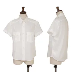 ワイズY's コットン半袖ミリタリーシャツ 白2