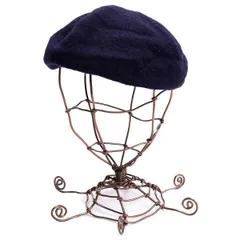 ワイズY's ウールニットベレー帽 紺