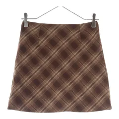 NO BRAND (ノーブランド) TITTY&CO. ティティーアンドコー チェック タイト フレア スカート ブラウン レディース