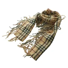 バーバリー ロンドン BURBERRY LONDON マフラー ストール ノバチェック アンゴラ混 カシミヤ混 マルチカラー ベージュ 黒 ブラック /SS ■OS