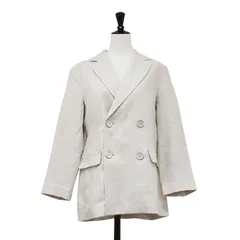 S Max Mara エス マックスマーラ ジャケット ベージュ系 サイズ:40(L) | テーラード ダブルジャケット | 4B スリット ボックスシルエット リネン | アウター ブレザー【レディース】【中古】のサムネイル