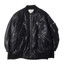 極美品 PRANK PROJECT フェイクレザーMA-1 - メルカリ