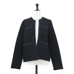 Ballsey ボールジー カーディガン ブラック 黒 サイズ:S(9号) | 22秋冬 ウールナイロンブークレー フロントオープンカーディガン / ジャケット | クルーネック 長袖 凹凸 パイピング | トップス 羽織り【レディース】【中古】