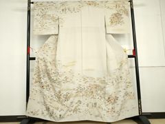 平和屋着物◎漆工芸作家 金森一博 太鼓柄袋帯 短冊重ね花文 金彩 正絹