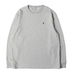 【美品】POLO Ralph Lauren ポロ ラルフローレン Tシャツ ヘザーグレー サイズ:L | 現行モデル | ワンポイント刺繍 クルーネック ロングスリーブ Tシャツ | CLASSIC FIT | トップス カットソー 長袖【メンズ】【中古】