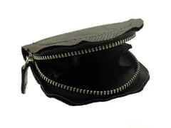 馬蹄型小銭入れ 黒 8×8.5×1.5cm 半製品 中パーツ コインケース レザークラフトぱれっと