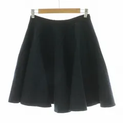 ランバンオンブルー LANVIN en Bleu フレアミニスカート ストライプ 38 ネイビー /NQ