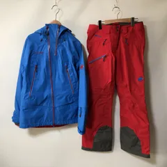 s795　美品　MAMMUT　マムート　スキーウエア　上下セット　ブルー　レッド　XS　GORE-TEX　