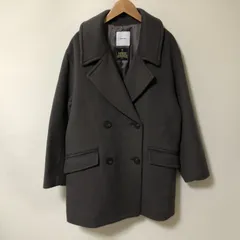 s798　Spick & Span　スピックアンドスパン　ハミルトンラムズウール　ピーコート　テーラード　ショートコート　ブラウン　34