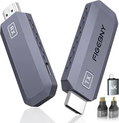 【hdmi】無線 0.1秒超低遅延 ワイヤレス hdmi 送受信機セット「日本技適認証済」30m安定転送 映像音声同時出力 PC/スマホ出力&モニター/テレビなど入力 (グレー