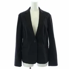 グリーンレーベルリラクシング ユナイテッドアローズ green label relaxing テーラードジャケット 背抜き シングル 1B センターベント 40 黒 ブラック 3522-106-1103 /KH ■PN