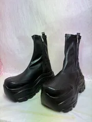 ♡新品未使用♡ 　超美品　Lサイズ【24.0cm-24.5cm】　ヨースケ YOSUKE  　レディース 　厚底ストレッチブーツ　厚底ショートブーツ MY1412-446