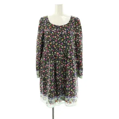 ジルバイジルスチュアート JILL by JILLSTUART ワンピース ミニ 花柄 M 深緑 マルチカラー /DF