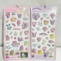 【正規品】サンリオ キャラクターズ 2枚セット 海外ライセンス品 ボンボンドロップシール 3D立体 ぷくぷくシール クロミ キティ マイメロ シナモロール ポムポムプリン ポチャッコ