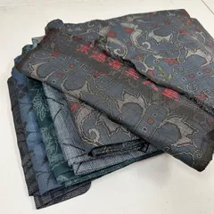 大島紬 着物 正絹 5着 着物まとめ売り リメイク材料 m-975