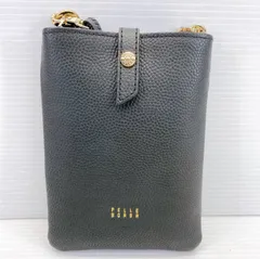 ■ PELLE BORSA フィーネ 5445 スマホ ショルダー バッグ ブラック レディース ペレボルサ 未使用品■
