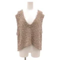 Vin 美品 ニットベスト 茶 ブラウン Vネック /NL
