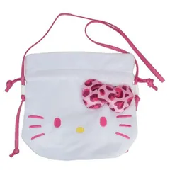 ハローキティ ショルダーバッグ 巾着ショルダー ヒョウ柄シリーズ ピンク