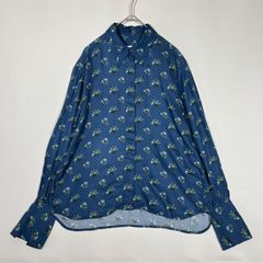 バンドカラービックシャツ 40ブロード ハンバーガー柄 - メルカリ