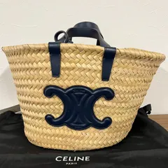 【CELINE】セリーヌ　ティーントリンオフ　かごバッグ　ショルダー　限定色ネイビー